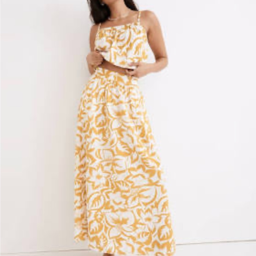 Madewell Yellow and White Floral Maxi set